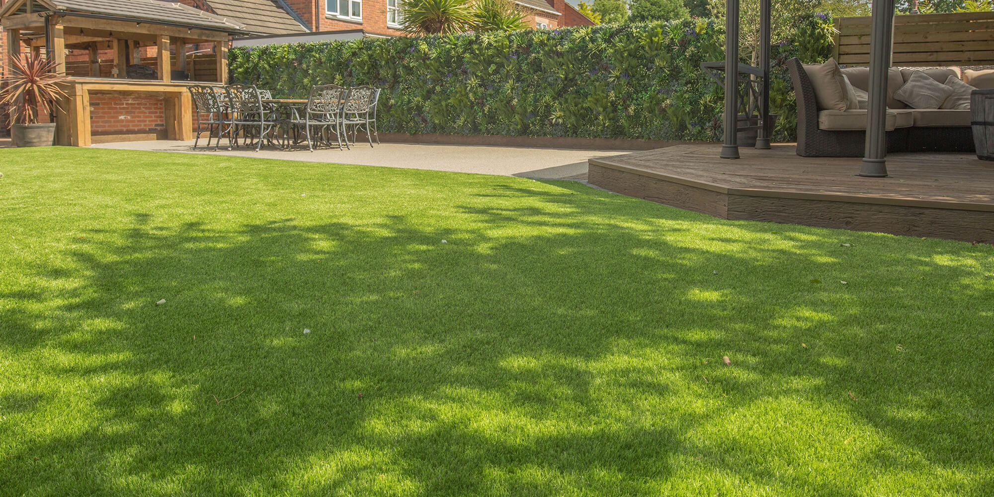 Lazy Signature Artificial Grass In Back Garden